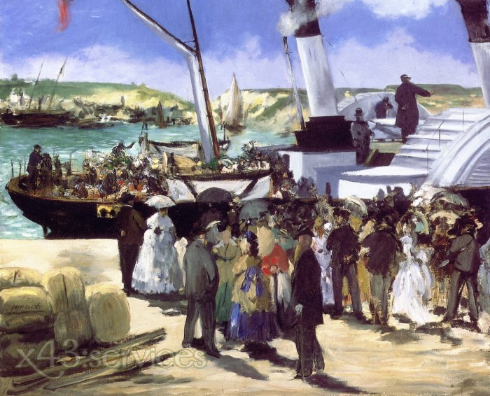 Edouard Manet - Abfahrt des Folkestone Bootes - Departure of the Folkstone Boat